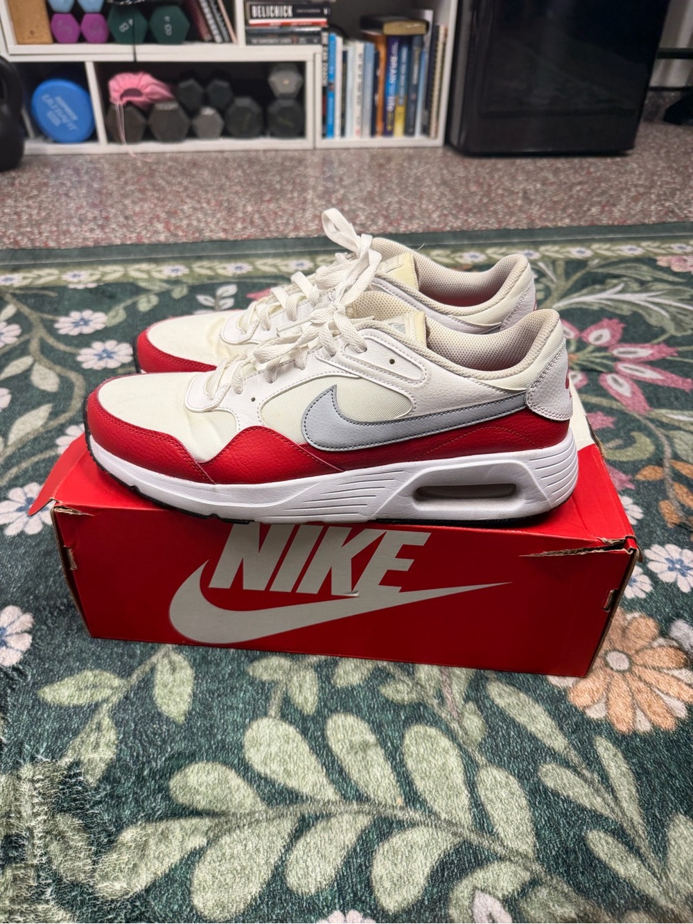 Nike Air Max SC White Wolf Grey University Red Men’s Size 11.5 CW4555-107